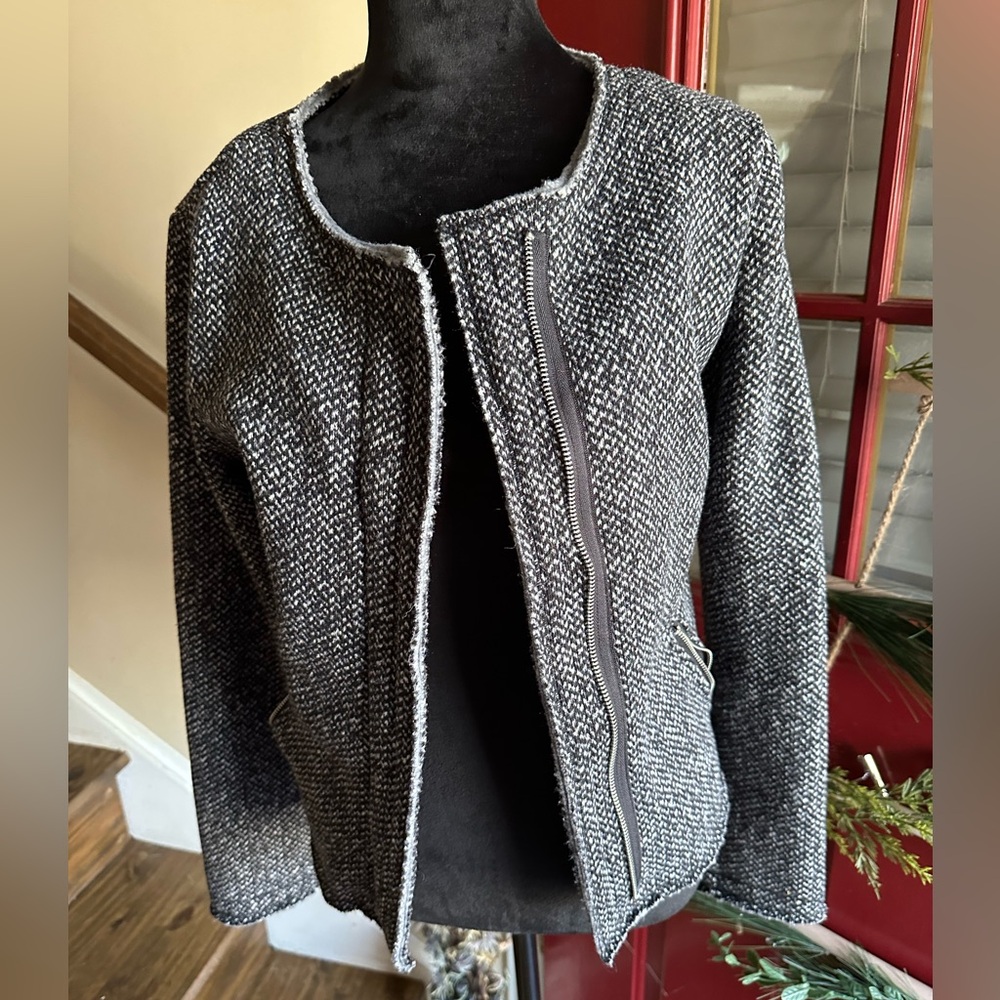 Gap Blazer/Moto Fleece Jacket Fitted